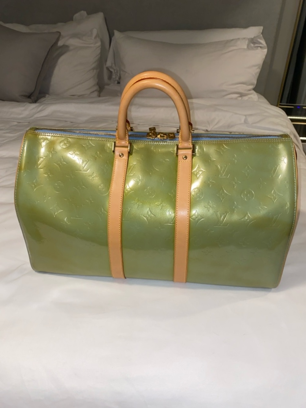 Louis Vuitton Monogram Vernis Mercer Boston Bag